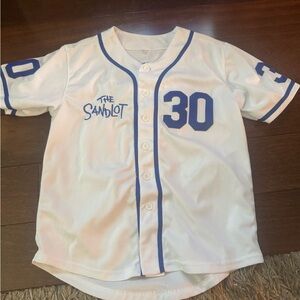 Kids “Sandlot”. Baseball Jersey - White and Blue